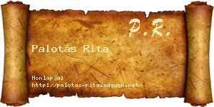 Palotás Rita névjegykártya